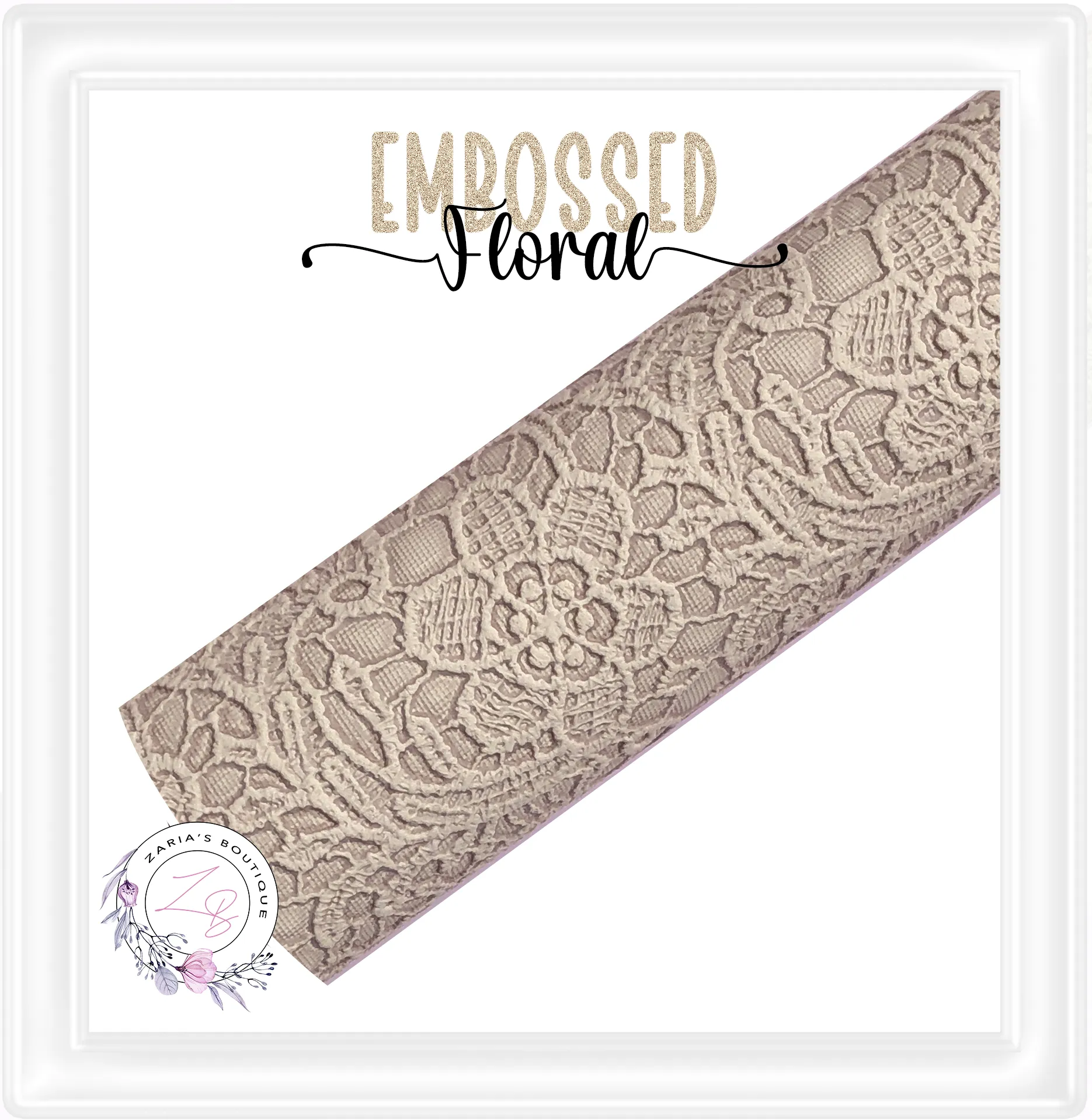 ⋅ Embossed Floral Butter Soft Lace ⋅ Vegan Faux Leather