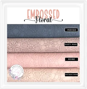 ⋅ Embossed Florals ⋅ Vegan Faux Leather