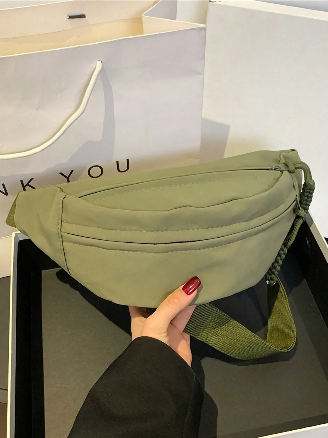 Fashion Nylon Crossbody Bag, Solid Color Shoulder Bag, Women's Casual Sling Purse For Outdoor Sports