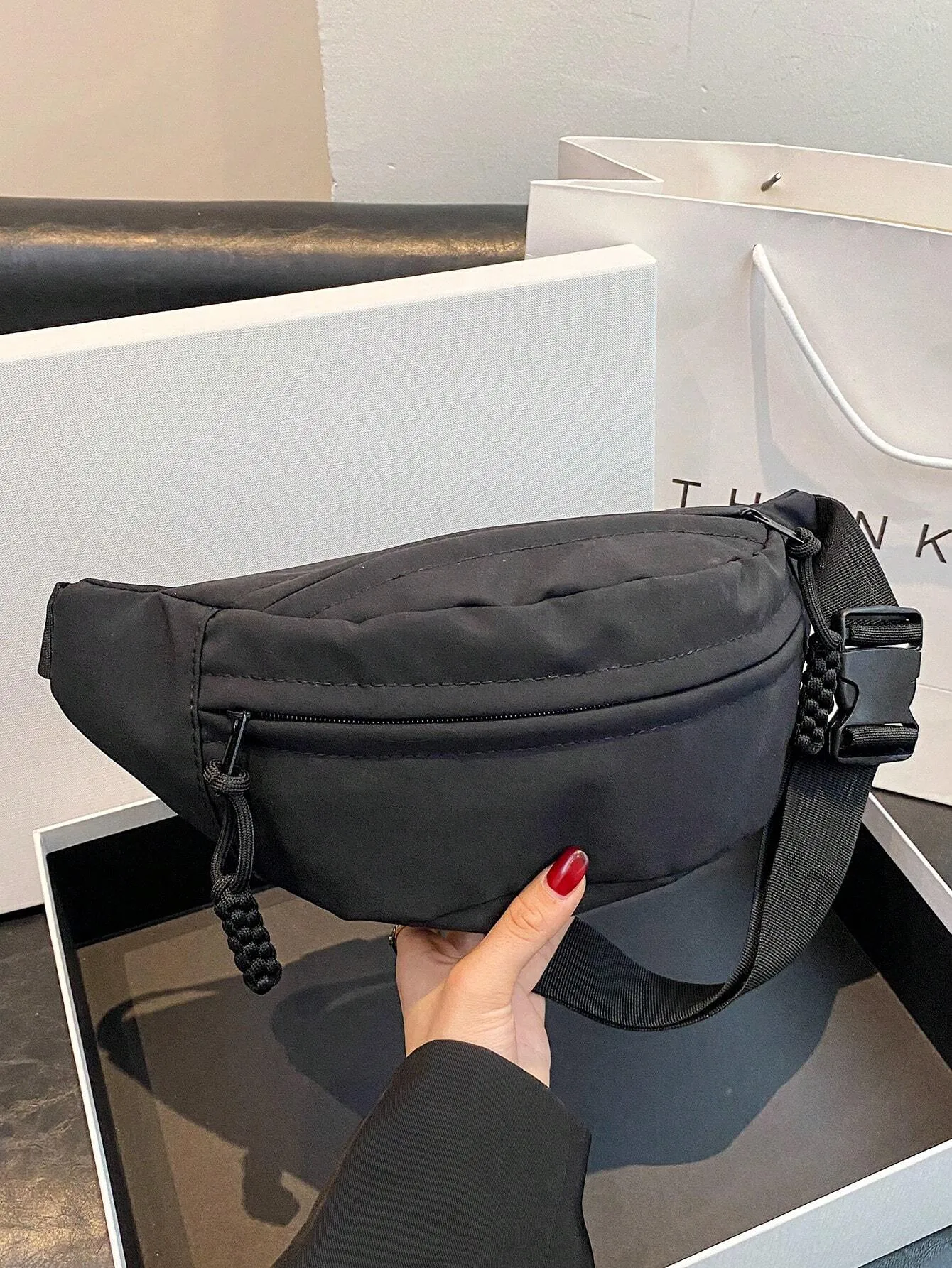 Fashion Nylon Crossbody Bag, Solid Color Shoulder Bag, Women's Casual Sling Purse For Outdoor Sports