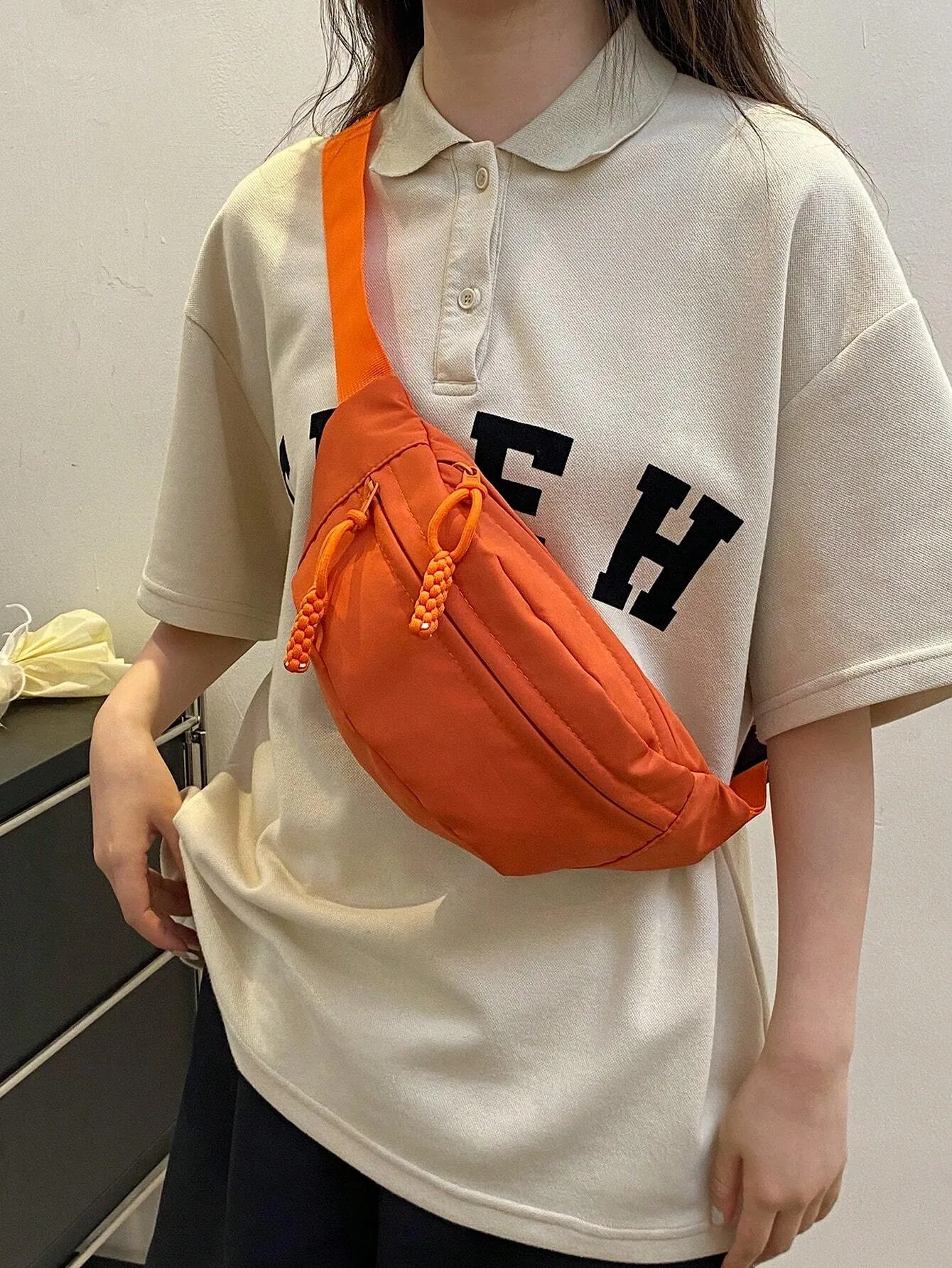 Fashion Nylon Crossbody Bag, Solid Color Shoulder Bag, Women's Casual Sling Purse For Outdoor Sports