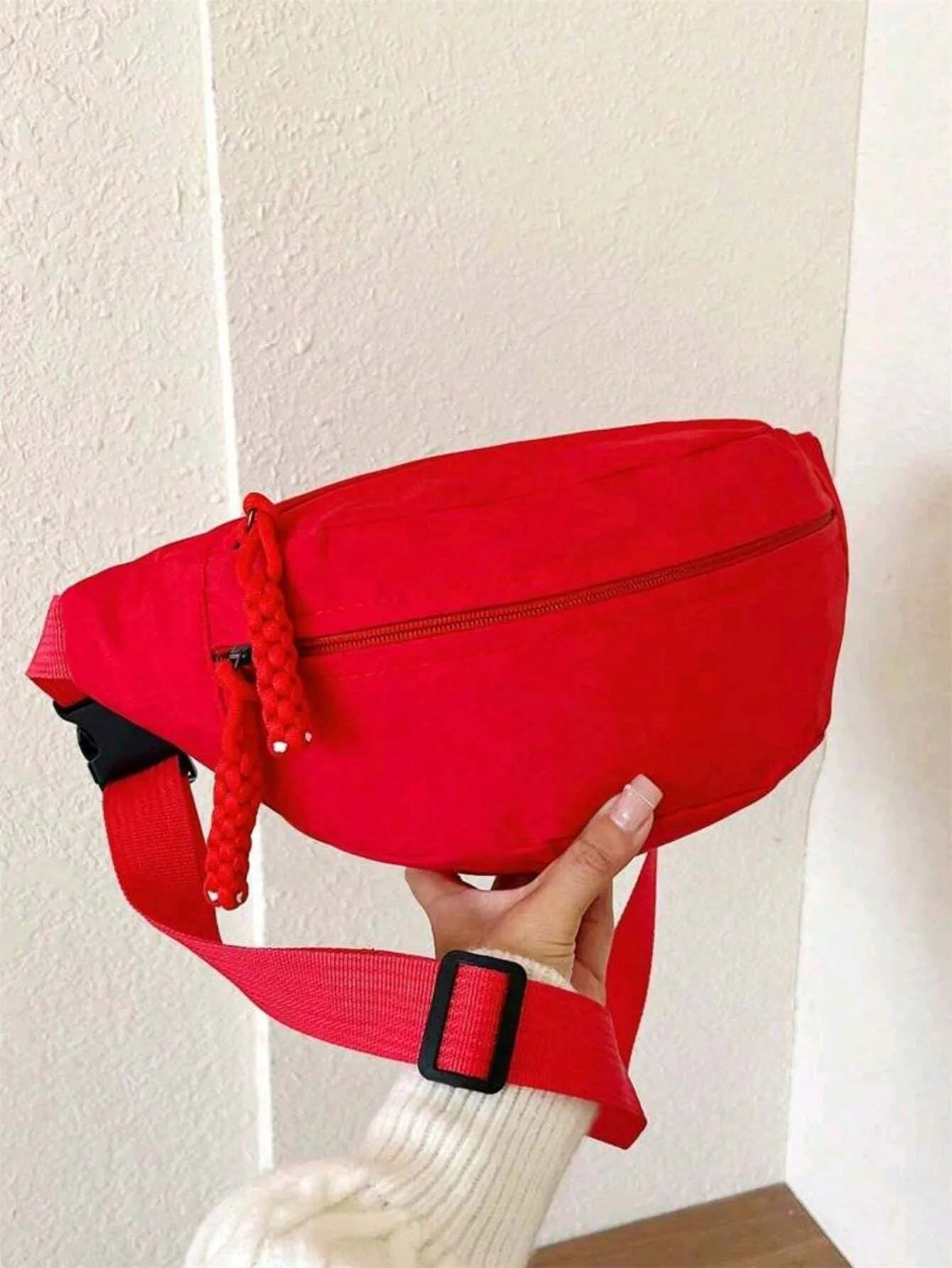 Fashion Nylon Crossbody Bag, Solid Color Shoulder Bag, Women's Casual Sling Purse For Outdoor Sports