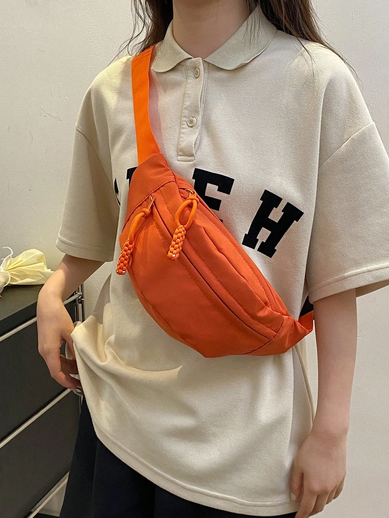 Fashion Nylon Crossbody Bag, Solid Color Shoulder Bag, Women's Casual Sling Purse For Outdoor Sports