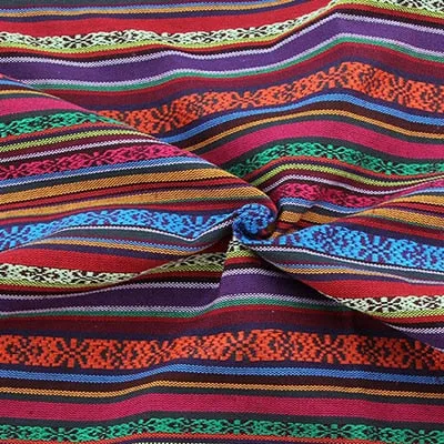 Floral African  Pattern  Linen Metre Fabric DIY Decoration Fabric For Patchwork Curtain Cushions, 150*50CM M109