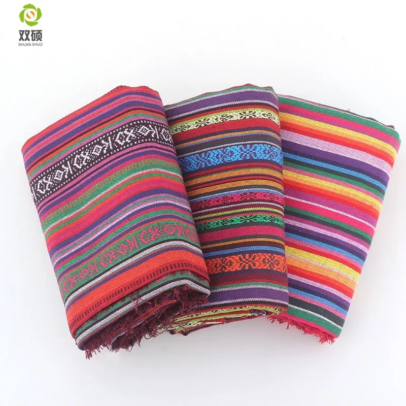 Floral African  Pattern  Linen Metre Fabric DIY Decoration Fabric For Patchwork Curtain Cushions, 150*50CM M109