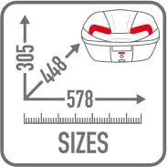 Givi E46N Riviera Monolock Top Box (46 litre)