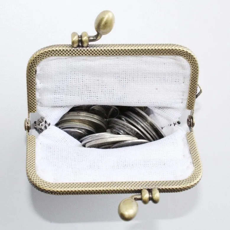 Glass Bead Coin Purse Metal Frame - VENICE