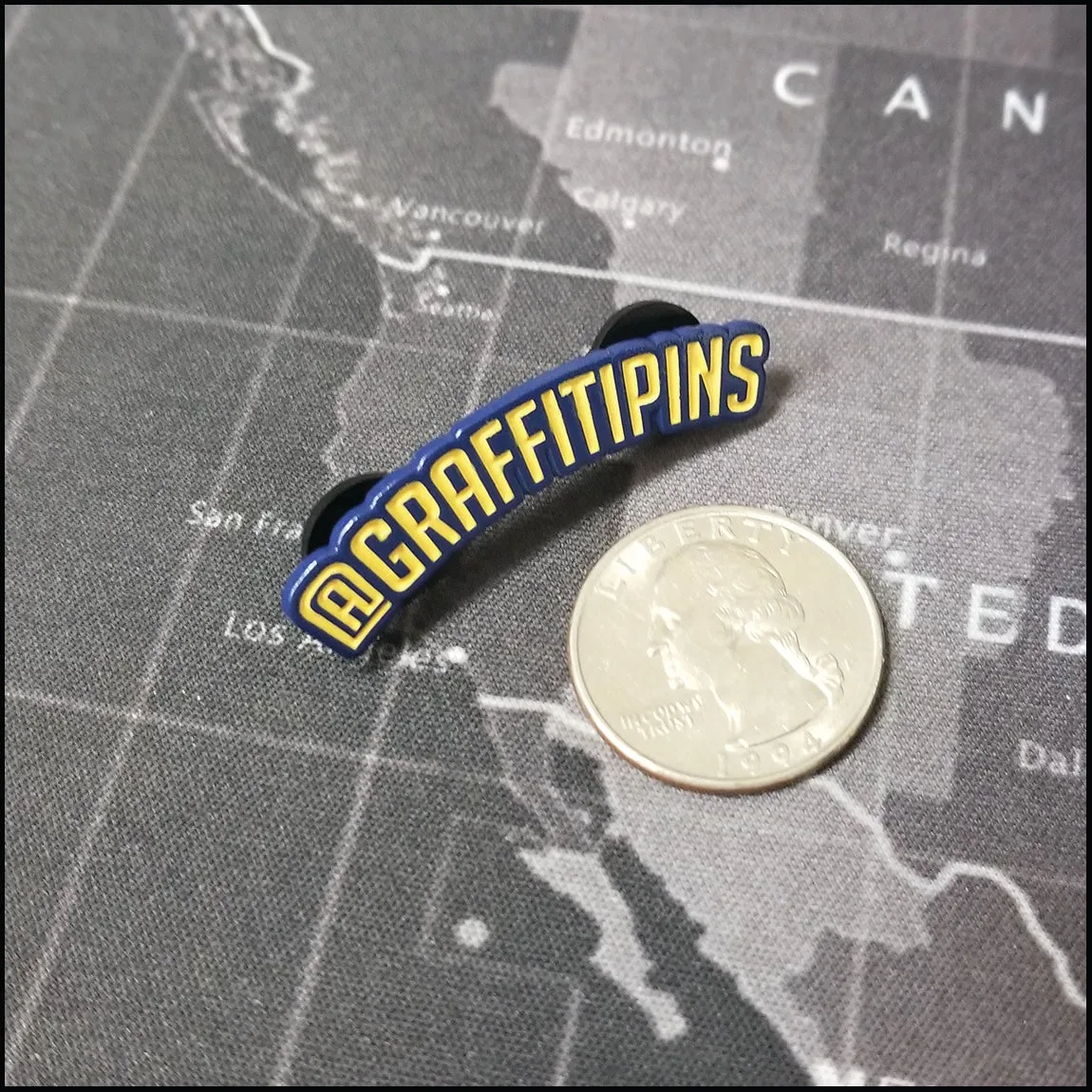 GRAFFITIPINS Logo in Blue - Enamel Pin