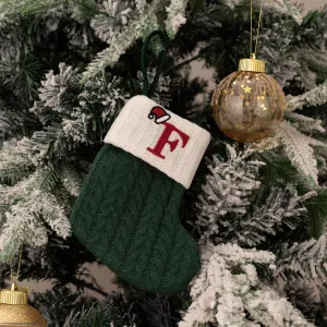 Green Snowflake Christmas Stocking