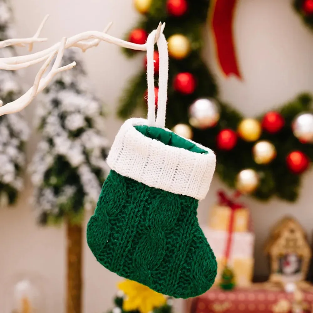 Green Snowflake Christmas Stocking