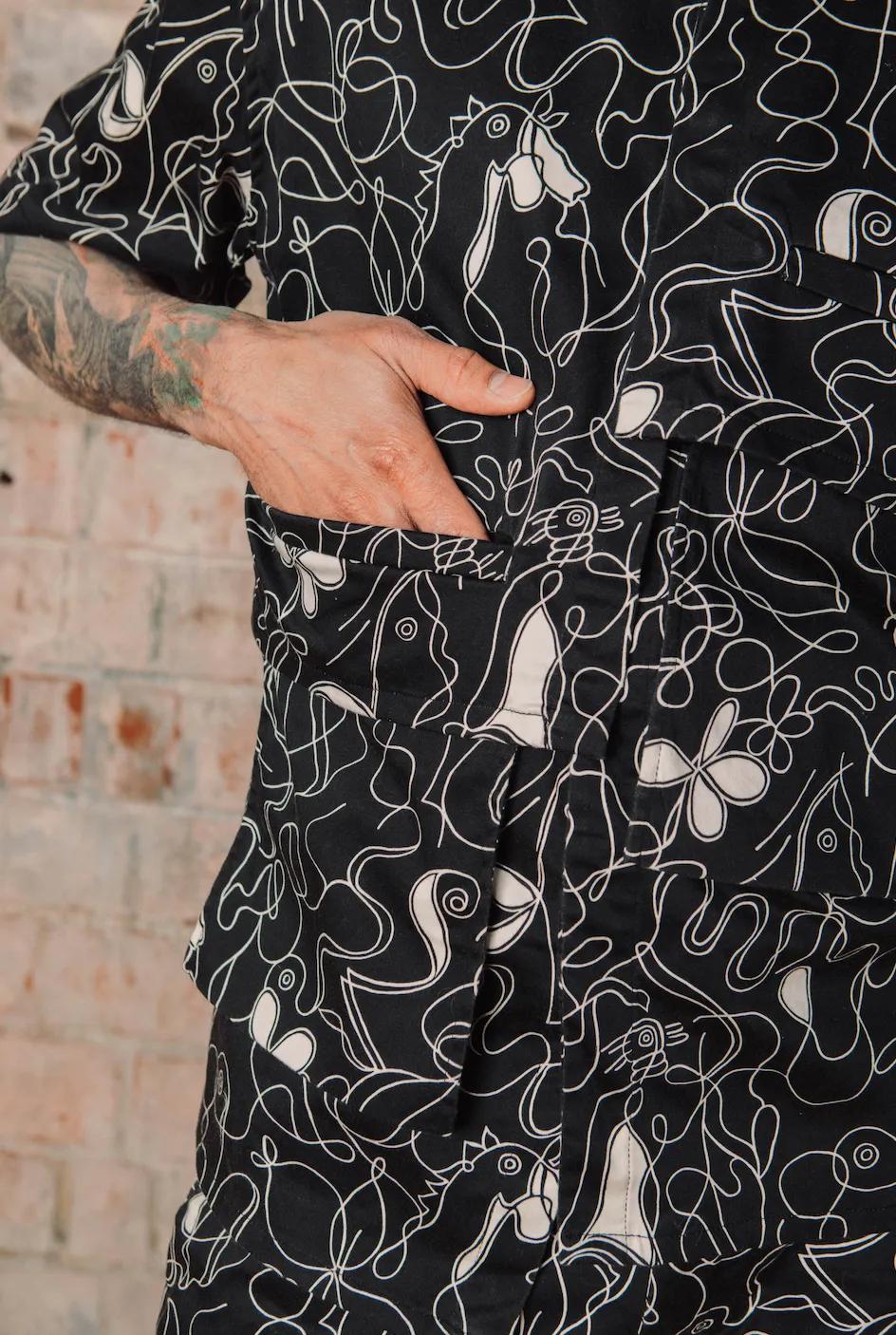 Guillermo Bravo Asymmetrical Short Sleeve Shirt