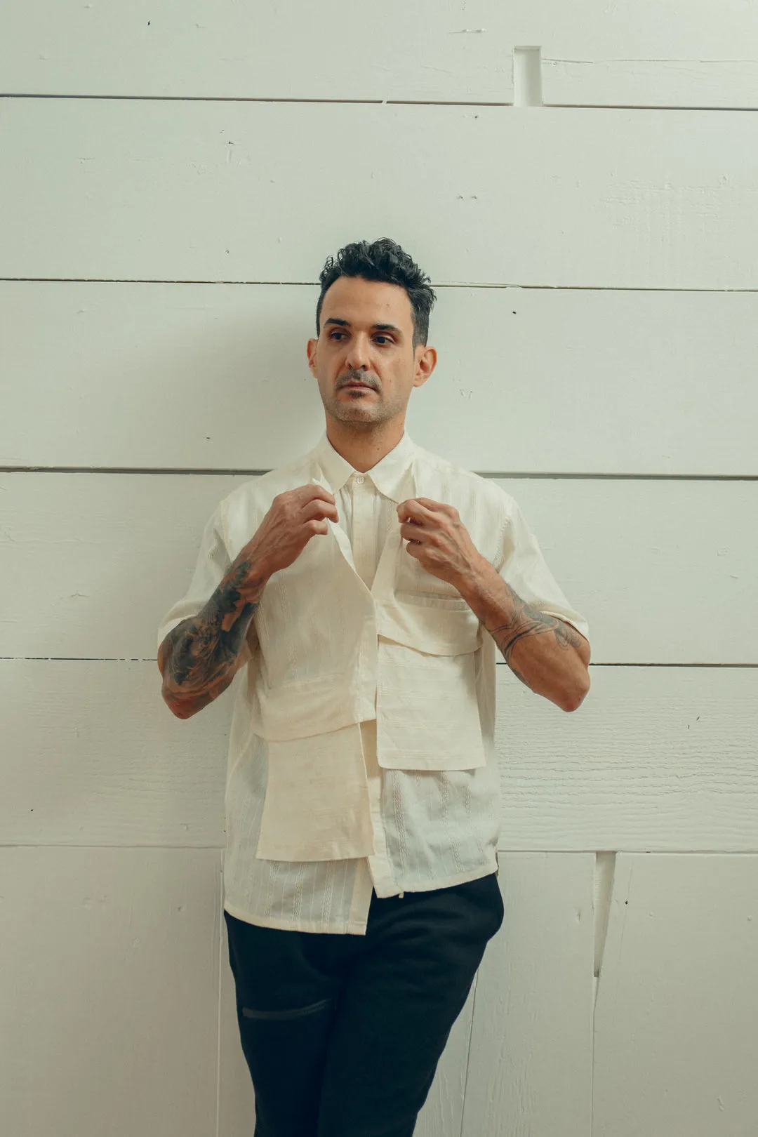 Guillermo Bravo Asymmetrical Short Sleeve Shirt