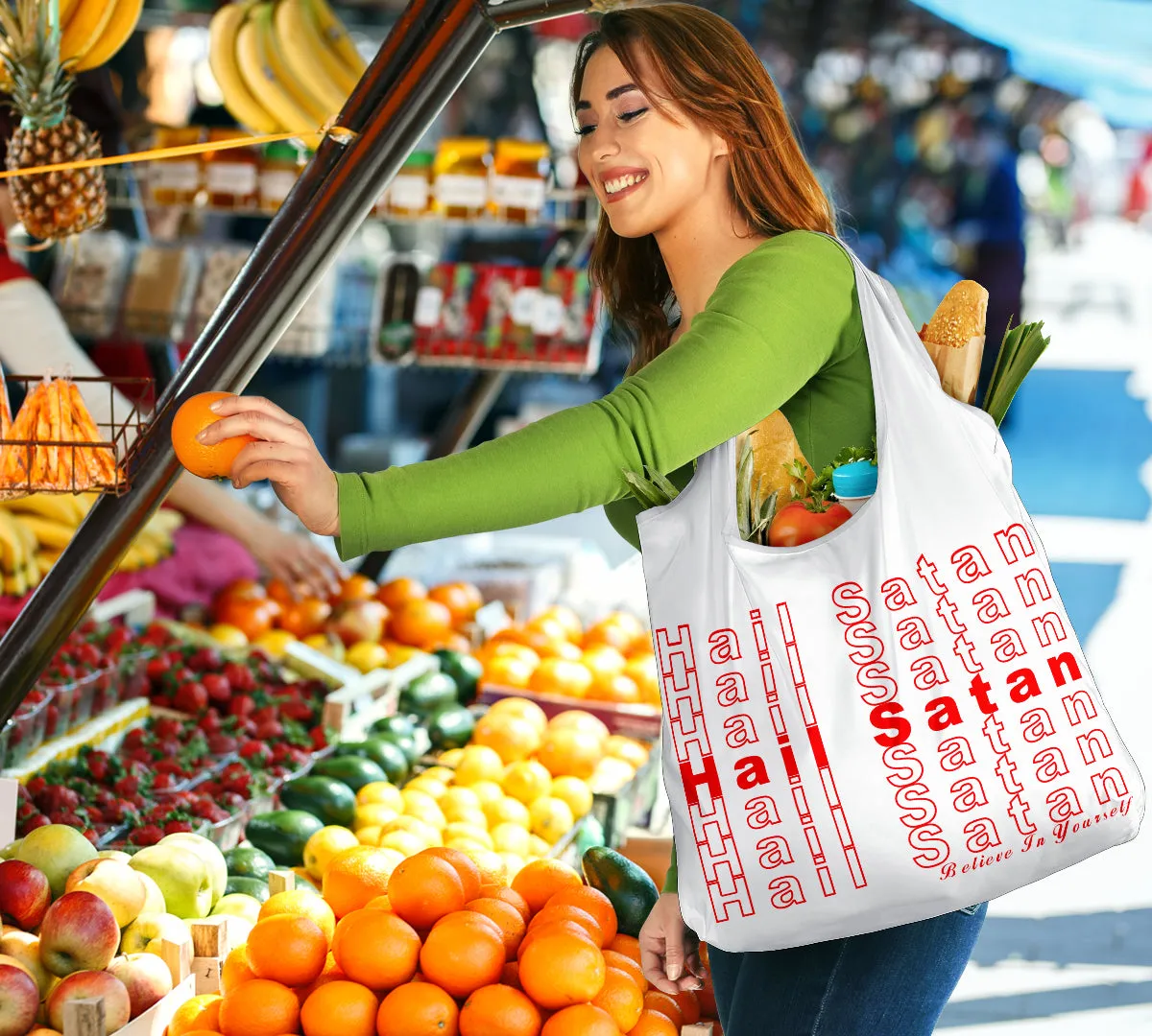 Hail Satan 3 Pack Grocery Bag / Reusable