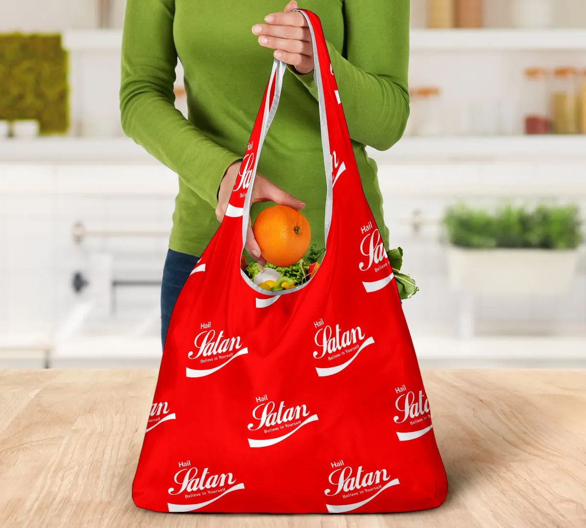 Hail Satan 3 Pack Grocery Bag / Reusable