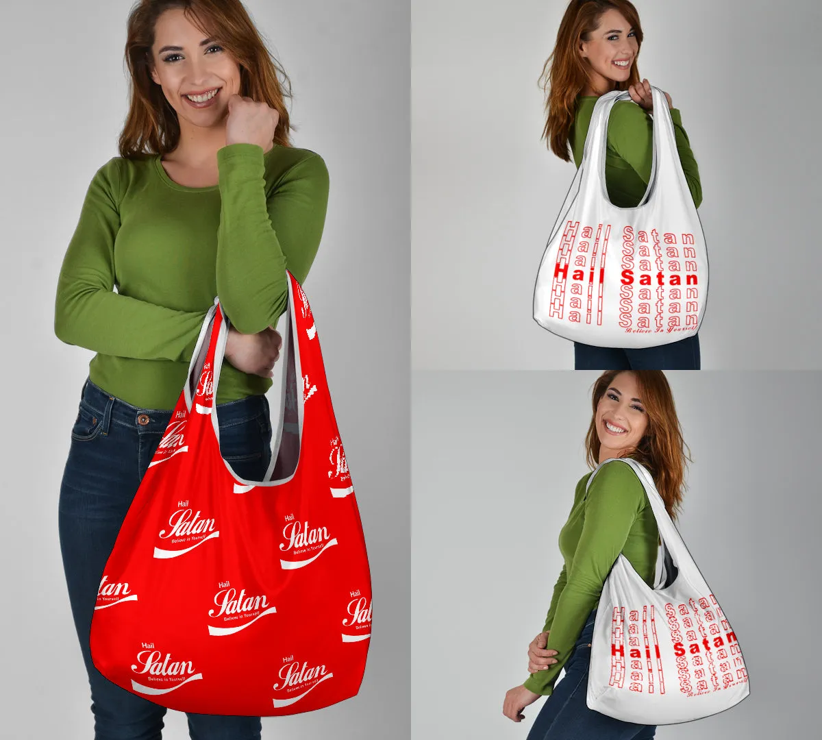Hail Satan 3 Pack Grocery Bag / Reusable