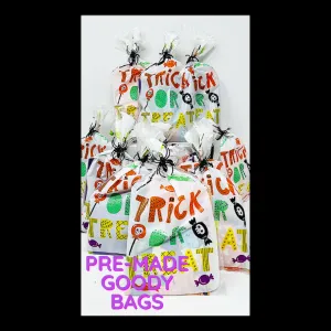 HALLOWEEN GOODY BAGS 12CT PRE-MADE