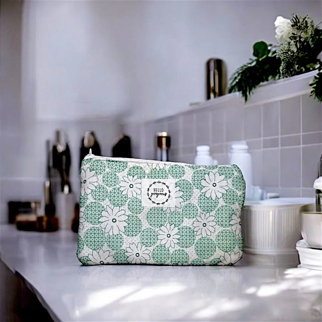Handmade Zipper Pouch Bag "Hello Gorgeous"