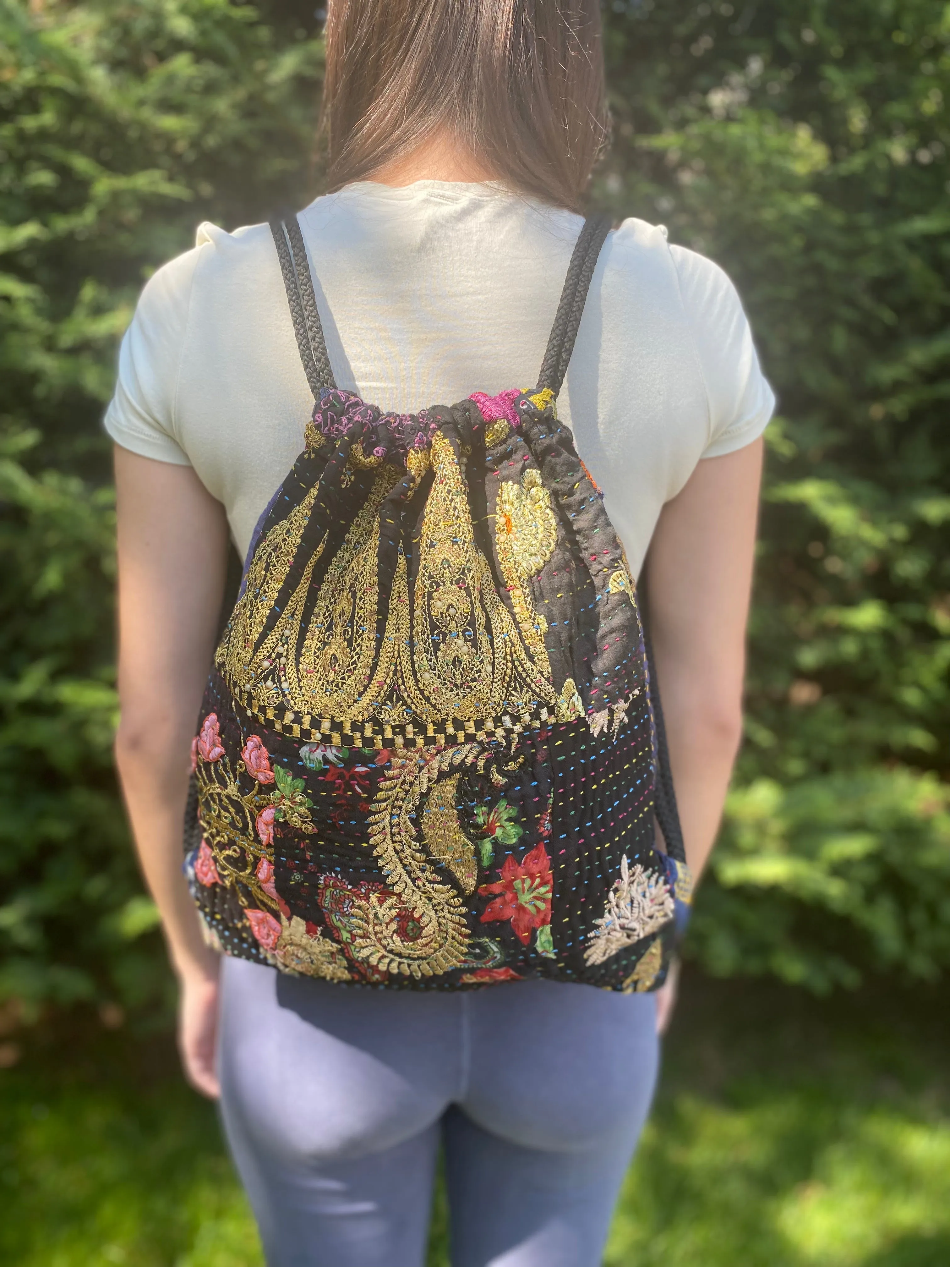 Hands-free #upcycled Drawstring Bag