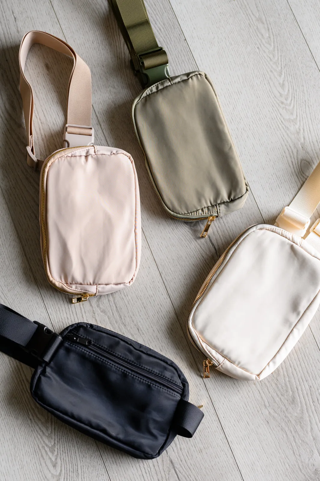 Hazel Blues® |  Everywhere I Go Crossbody Belt Bag in Black