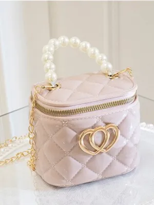 Heart Patent Bucket Handbag