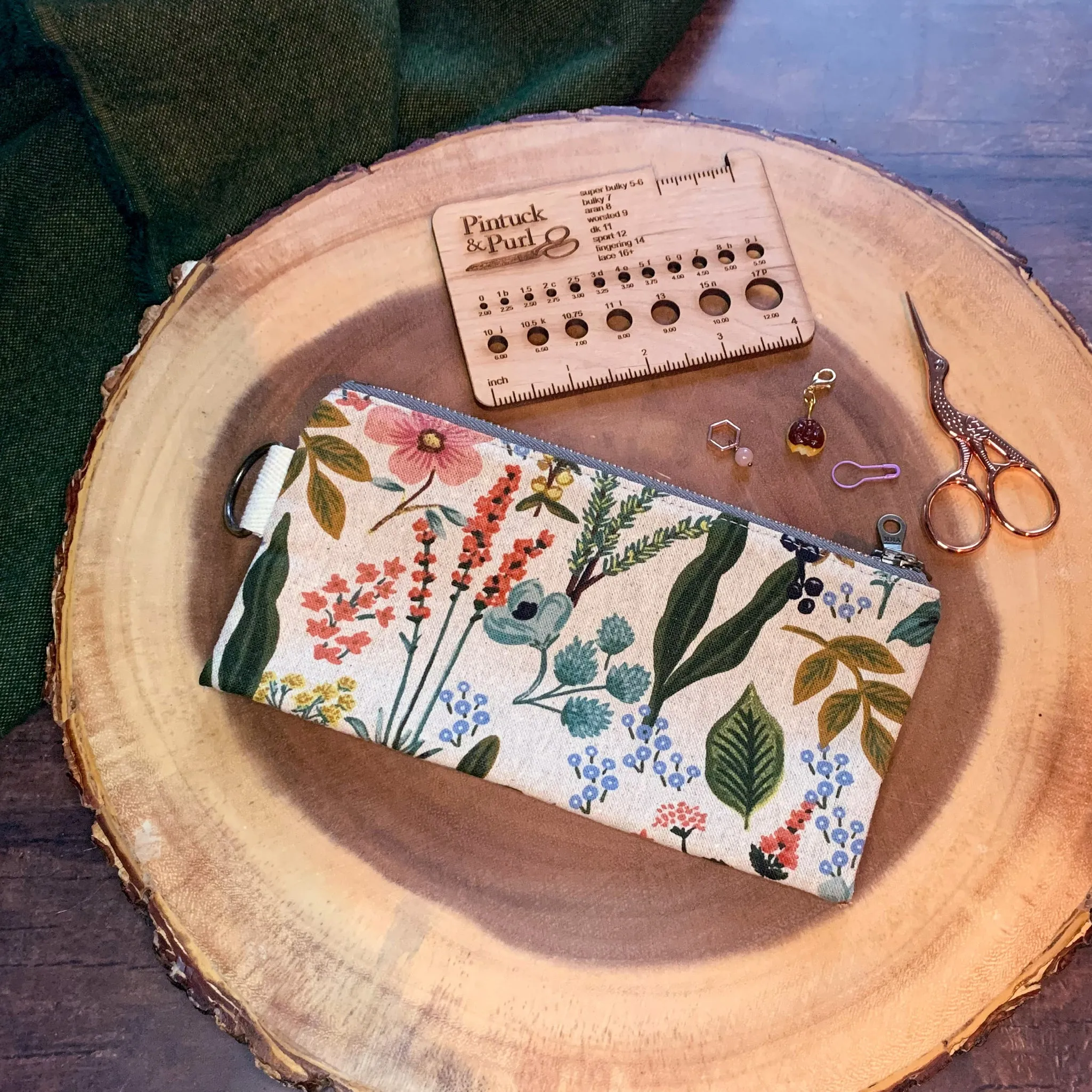 *Herb Garden*  Zippered Knitting Project Bag