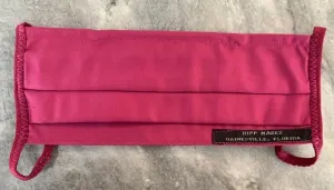 Hot Pink Azaleas: Pink Sateen with Maroon Foldover Ties