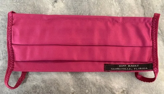 Hot Pink Azaleas: Pink Sateen with Maroon Foldover Ties