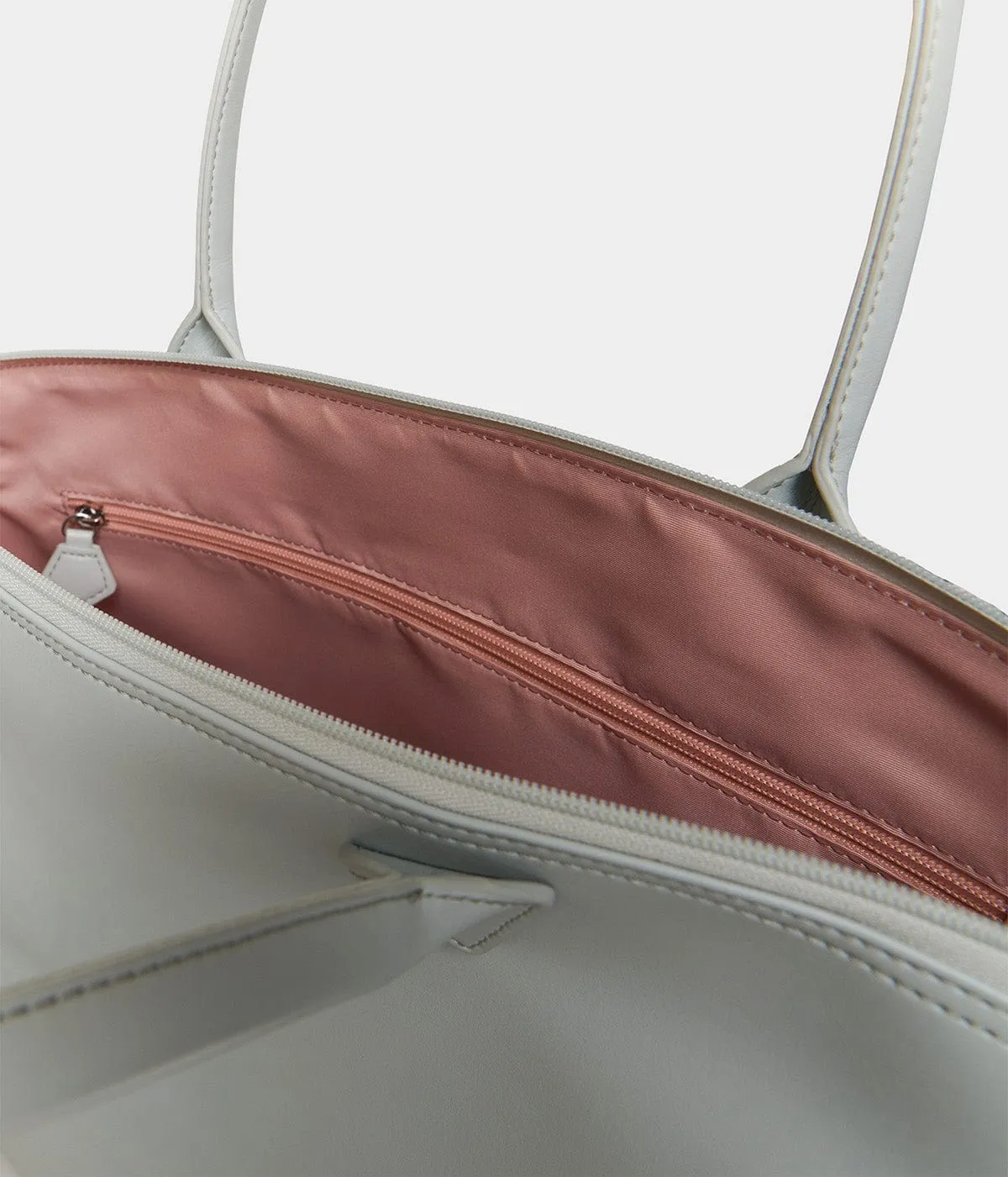Jolly Apple Skin Vegan Leather Tote | Pearl Grey