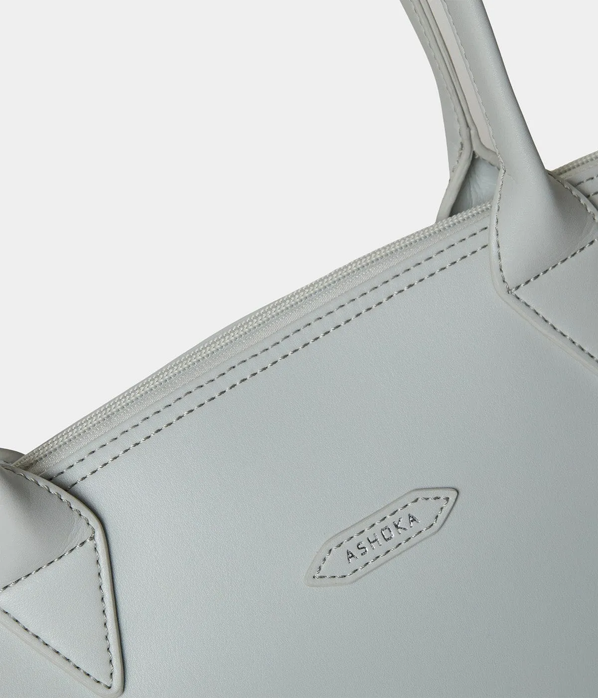 Jolly Apple Skin Vegan Leather Tote | Pearl Grey