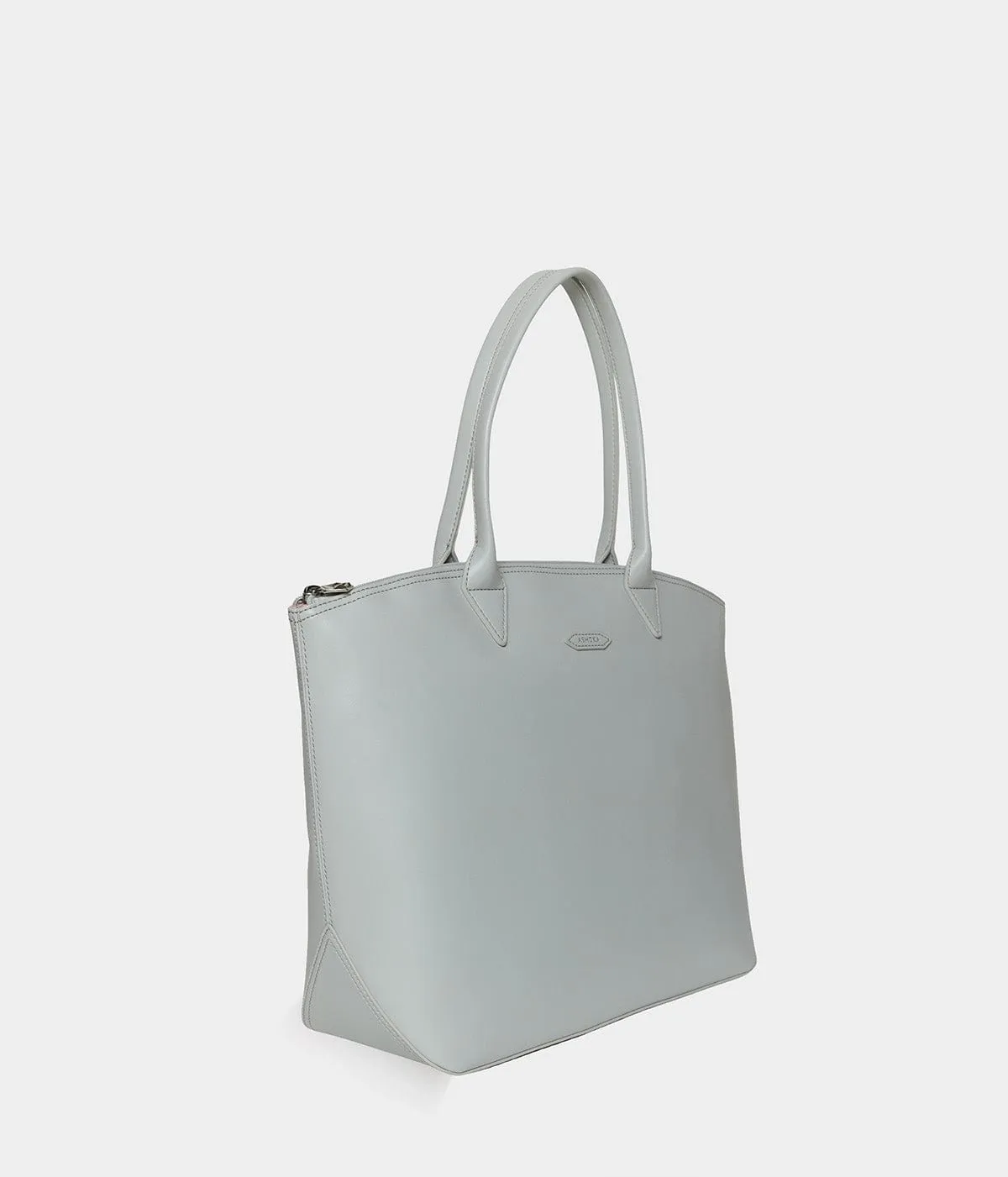 Jolly Apple Skin Vegan Leather Tote | Pearl Grey
