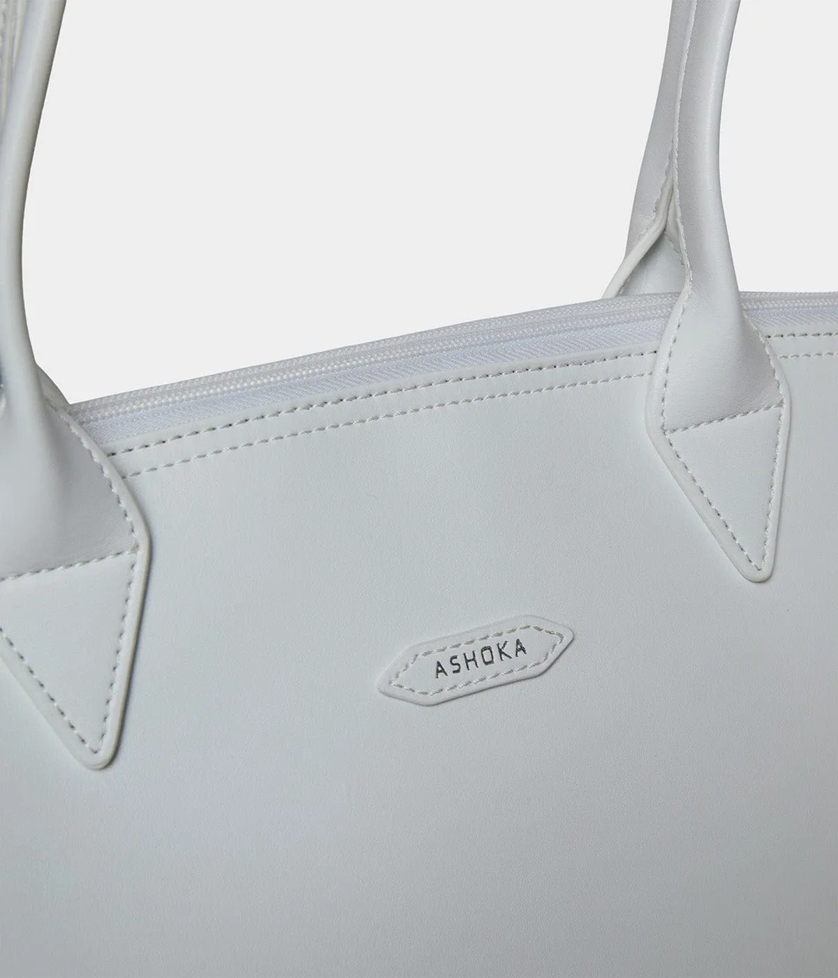 Jolly Apple Skin Vegan Leather Tote | White