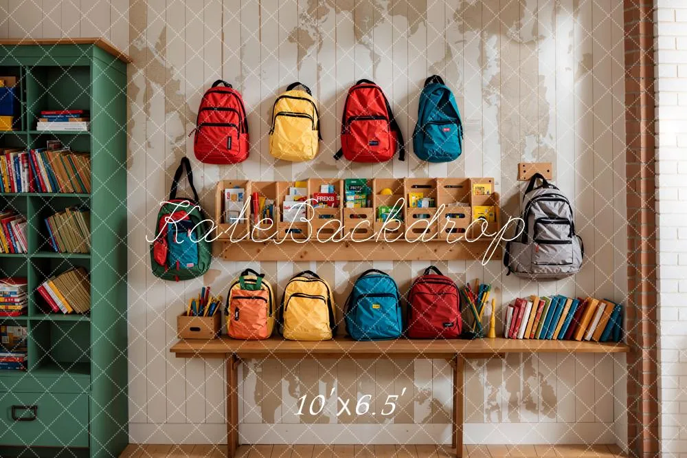 Kate Back to School Colorful Bags Backdrop Designed by Emetselch