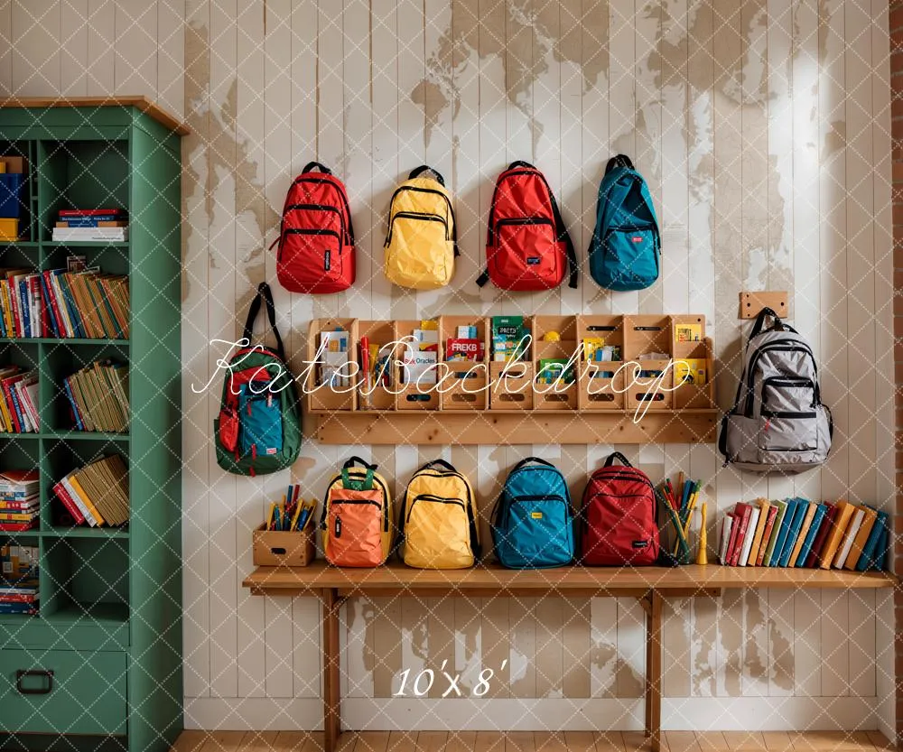 Kate Back to School Colorful Bags Backdrop Designed by Emetselch