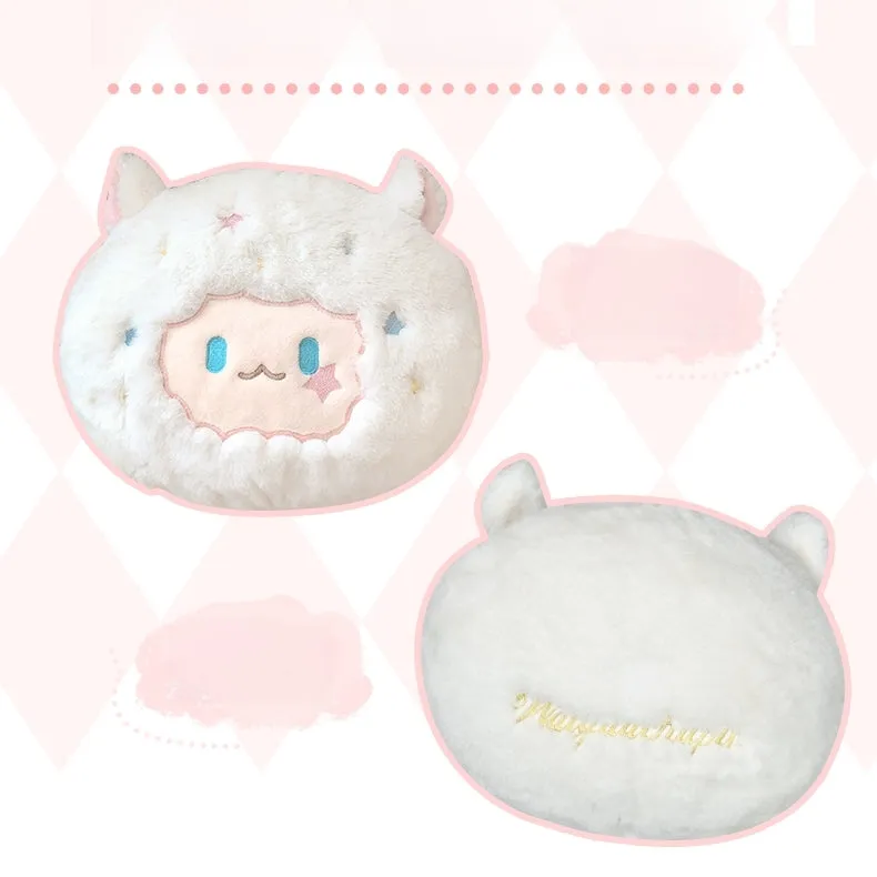 Kawaii Cute White Cartoon Sheep Plush Shoulder Bag