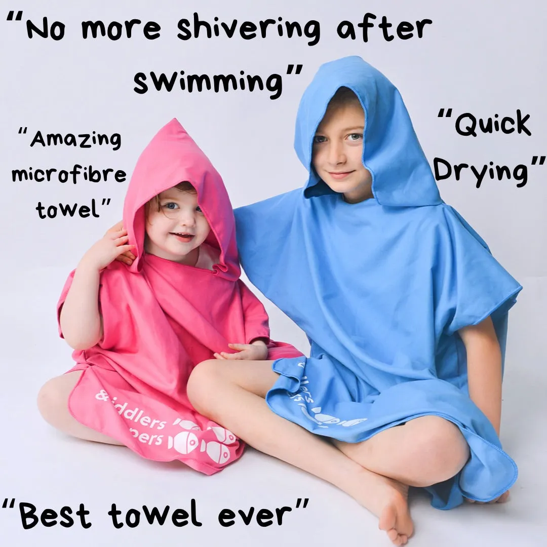 Kids Hooded Poncho Microfiber Towel 18 Months - 5 yrs / 5-10yrs