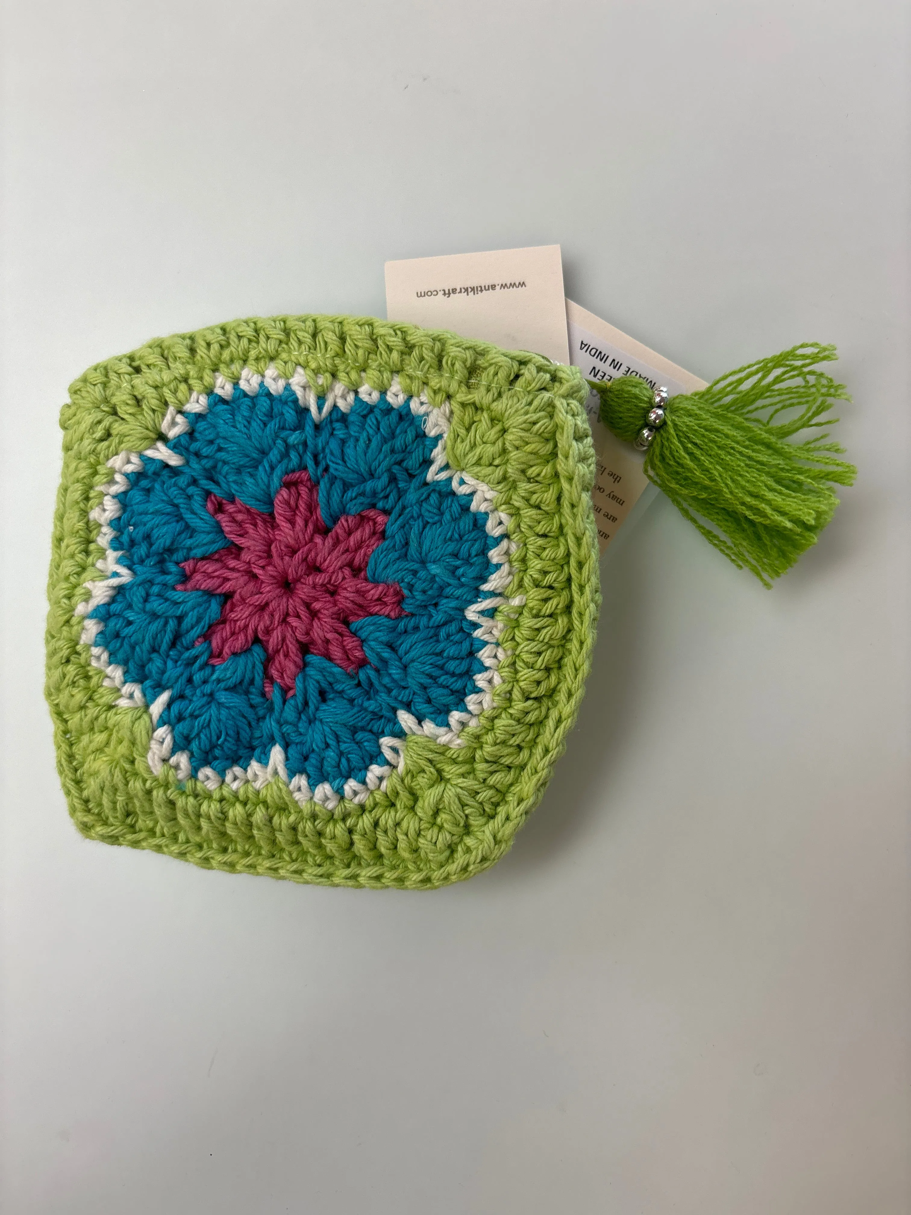 Knitted Flower Coin Purses