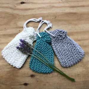 Knitted soap bag