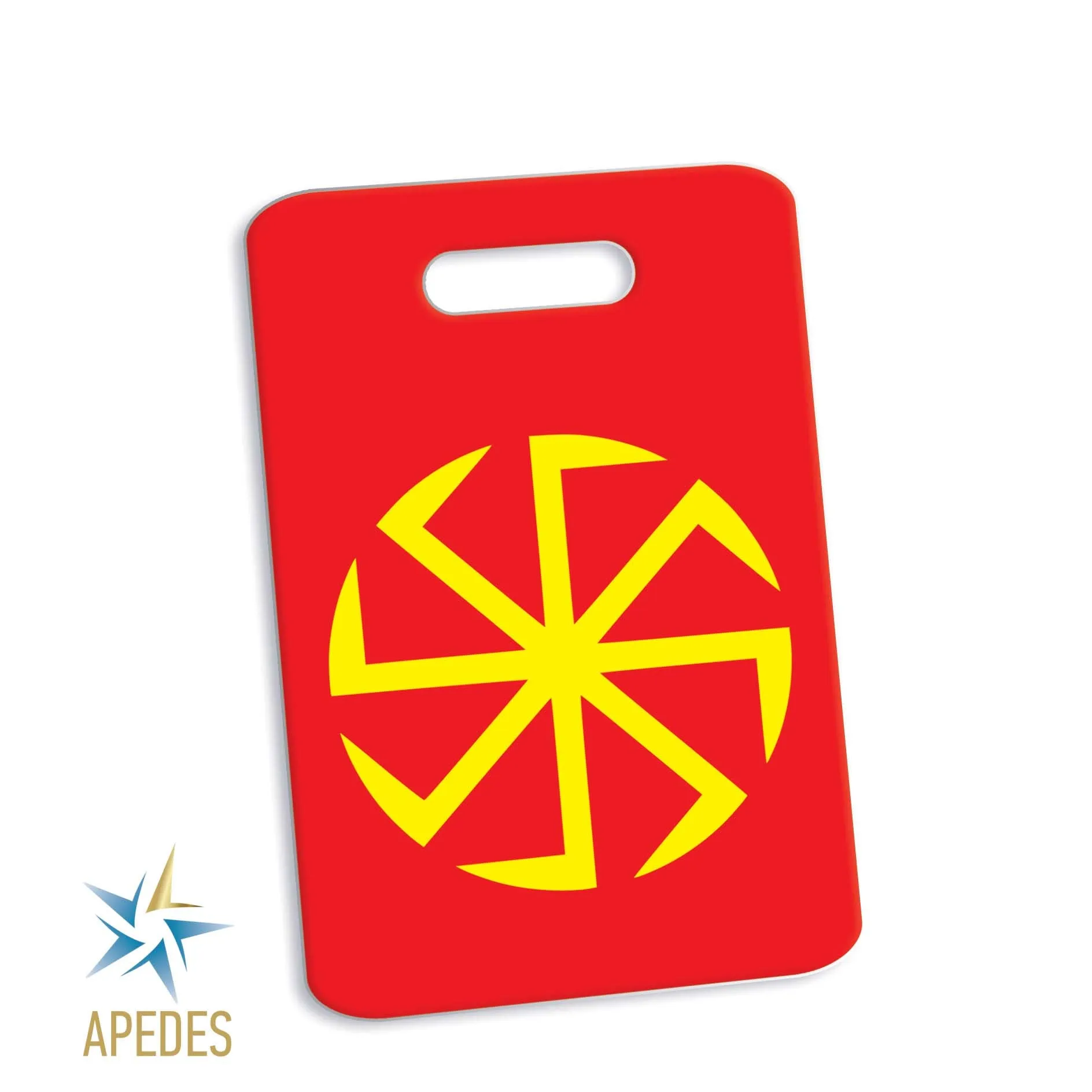 Kolovrat Slavic Solar Symbol Rectangle Luggage Tag