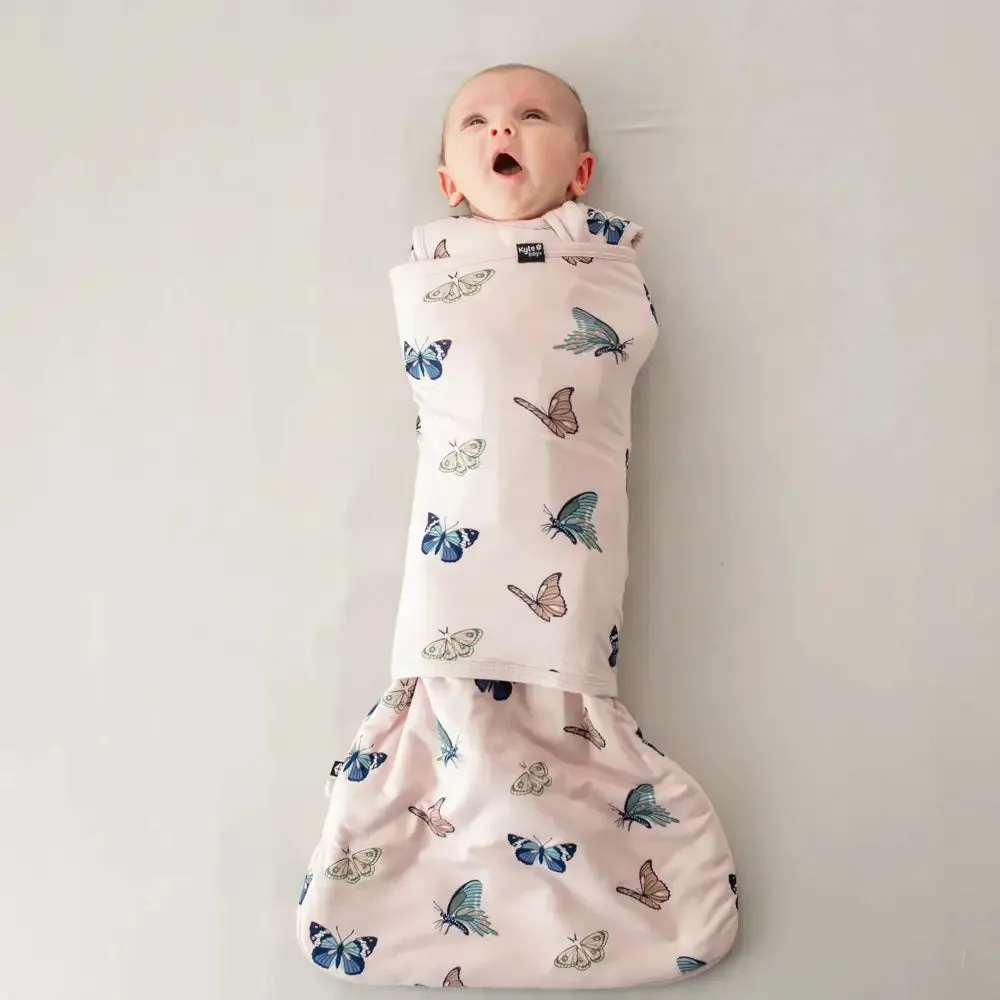 Kyte Baby Printed Sleep Bag Swaddler in Blush Butterfly