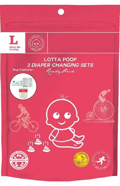 Lotta Poop Three Time Complete Diaper Change Set