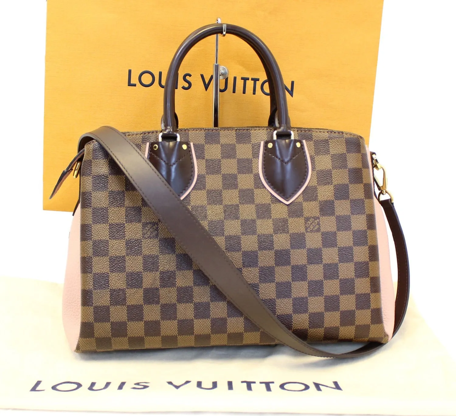 LOUIS VUITTON Damier Ebene Magnolia Normandy Shoulder Bag