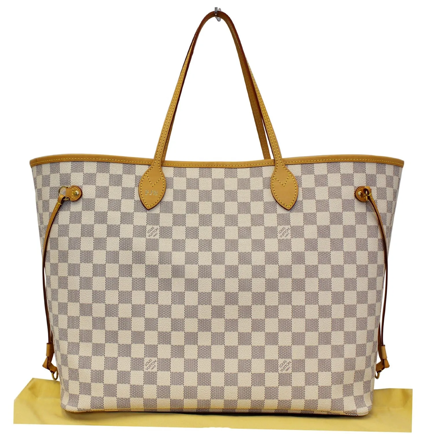 LOUIS VUITTON Neverfull GM Damier Azur Tote Shoulder Bag Rose Ballerine