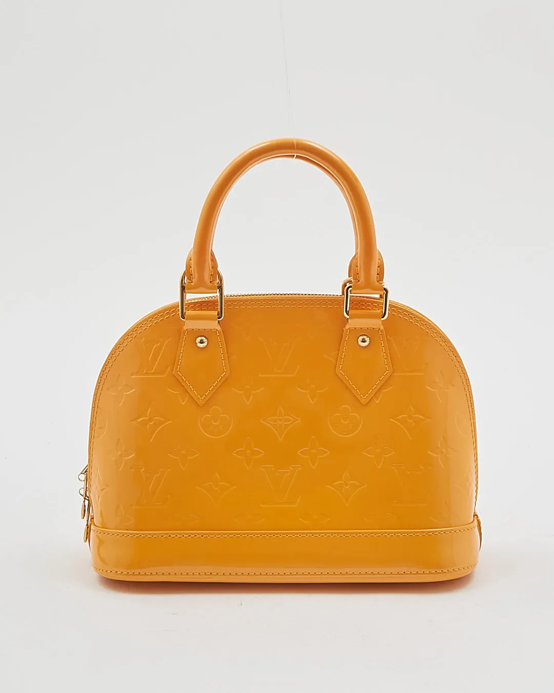 Louis Vuitton Yellow Vernis Monogram Alma BB Bag