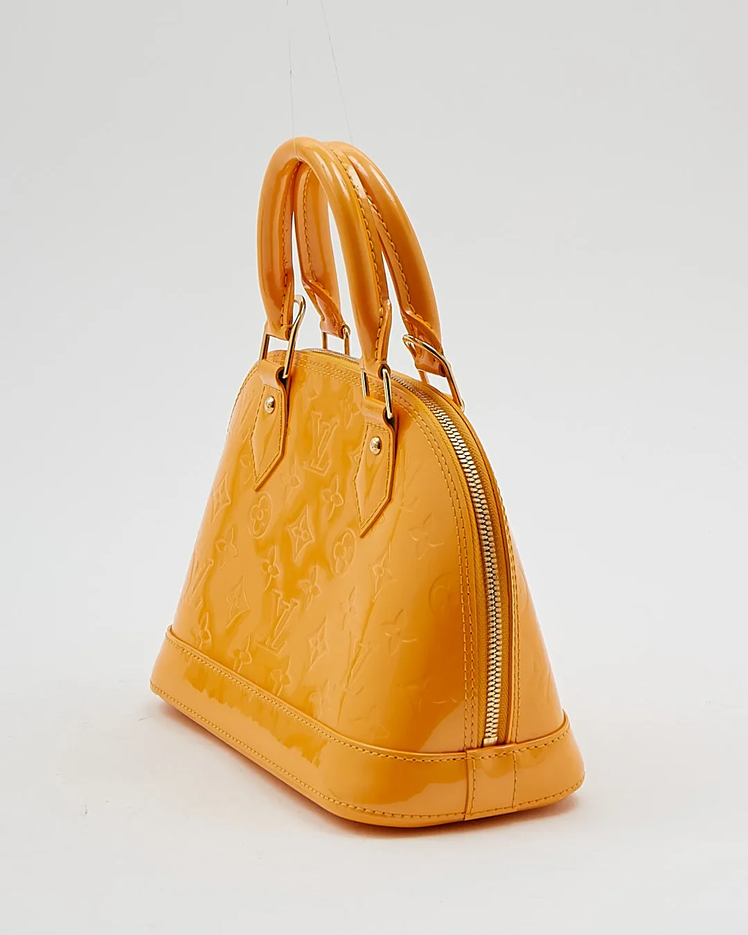 Louis Vuitton Yellow Vernis Monogram Alma BB Bag