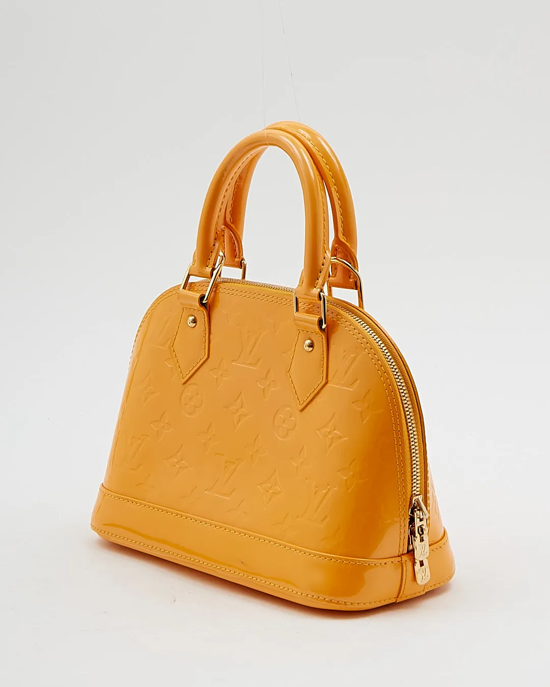Louis Vuitton Yellow Vernis Monogram Alma BB Bag