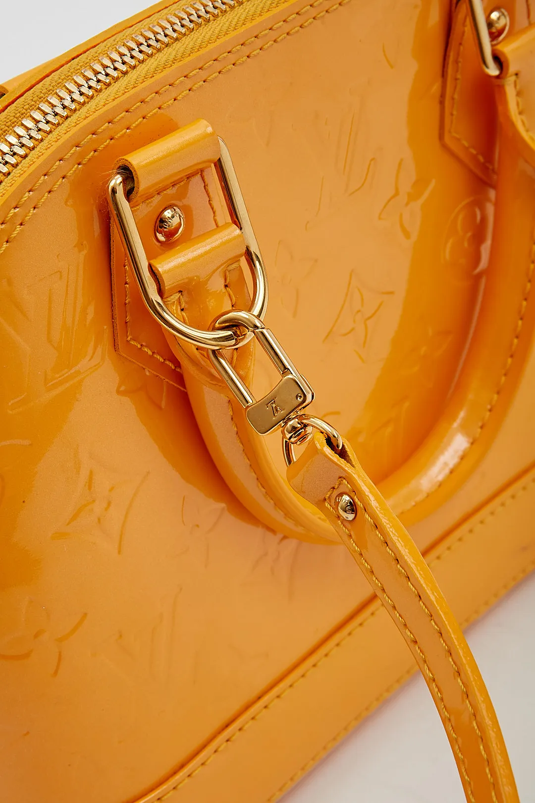Louis Vuitton Yellow Vernis Monogram Alma BB Bag