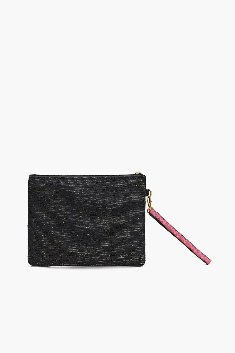 M Personalized Initial Embellished Wristlet Pouch