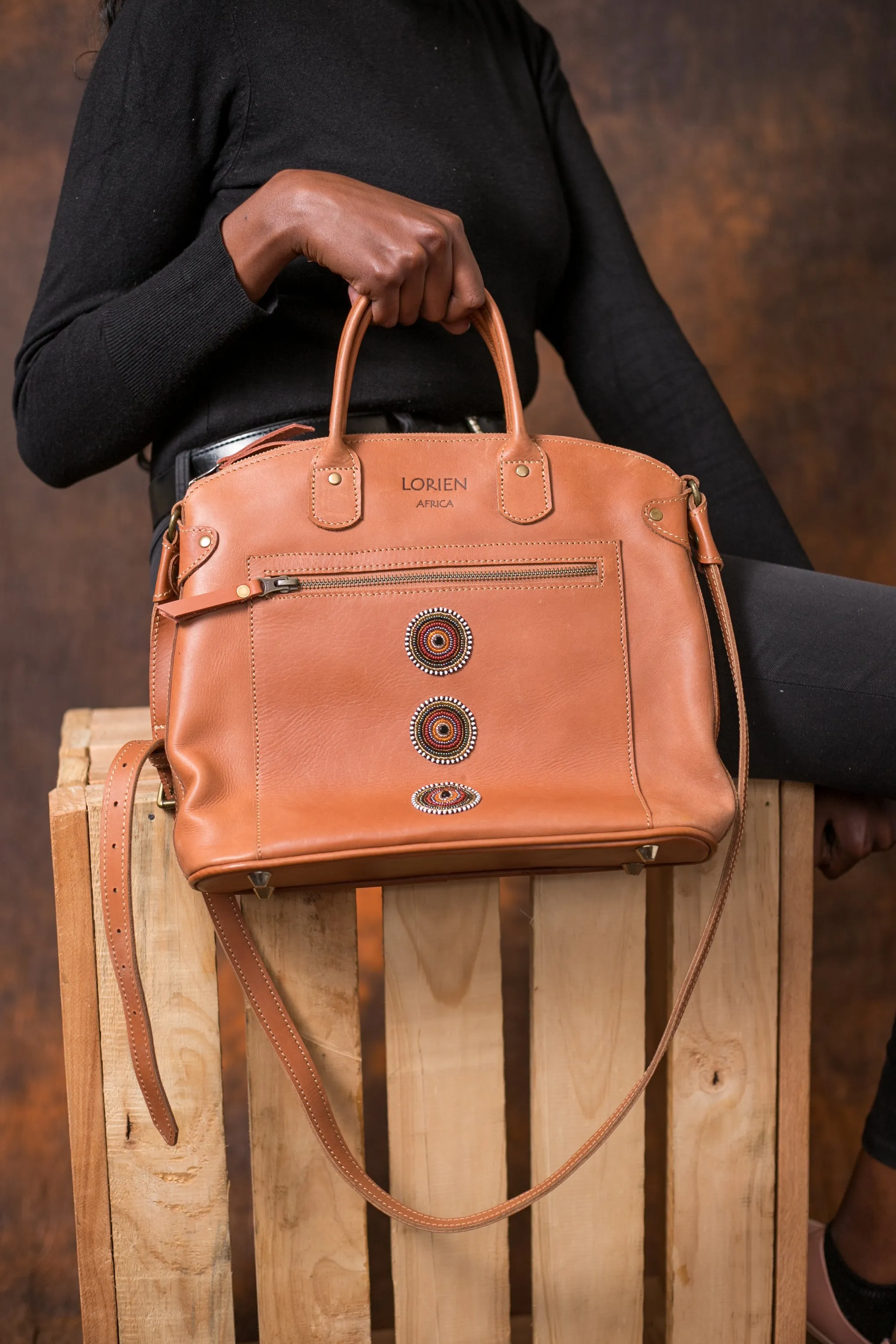 Magret leather handbag