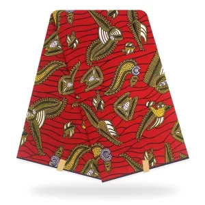 Maroon Burgundy Printed Fabric Wax
