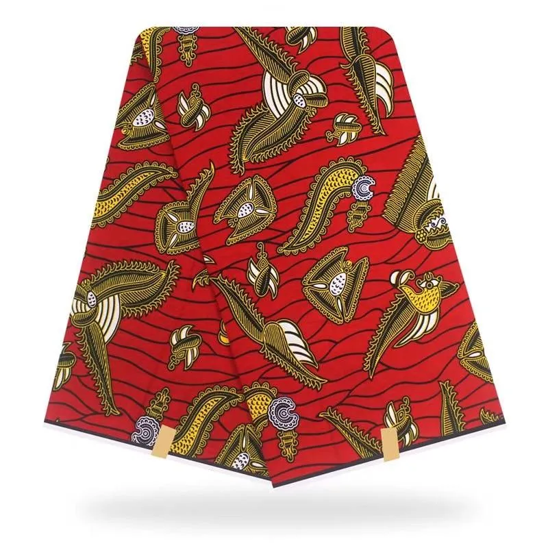 Maroon Burgundy Printed Fabric Wax